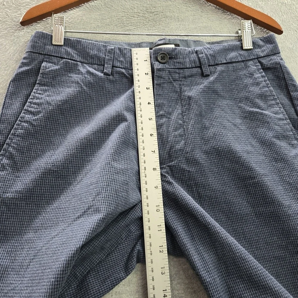 Banana Republic Men Pants 31X30 Blue Check Chino Aiden‎ Fit Button Slim